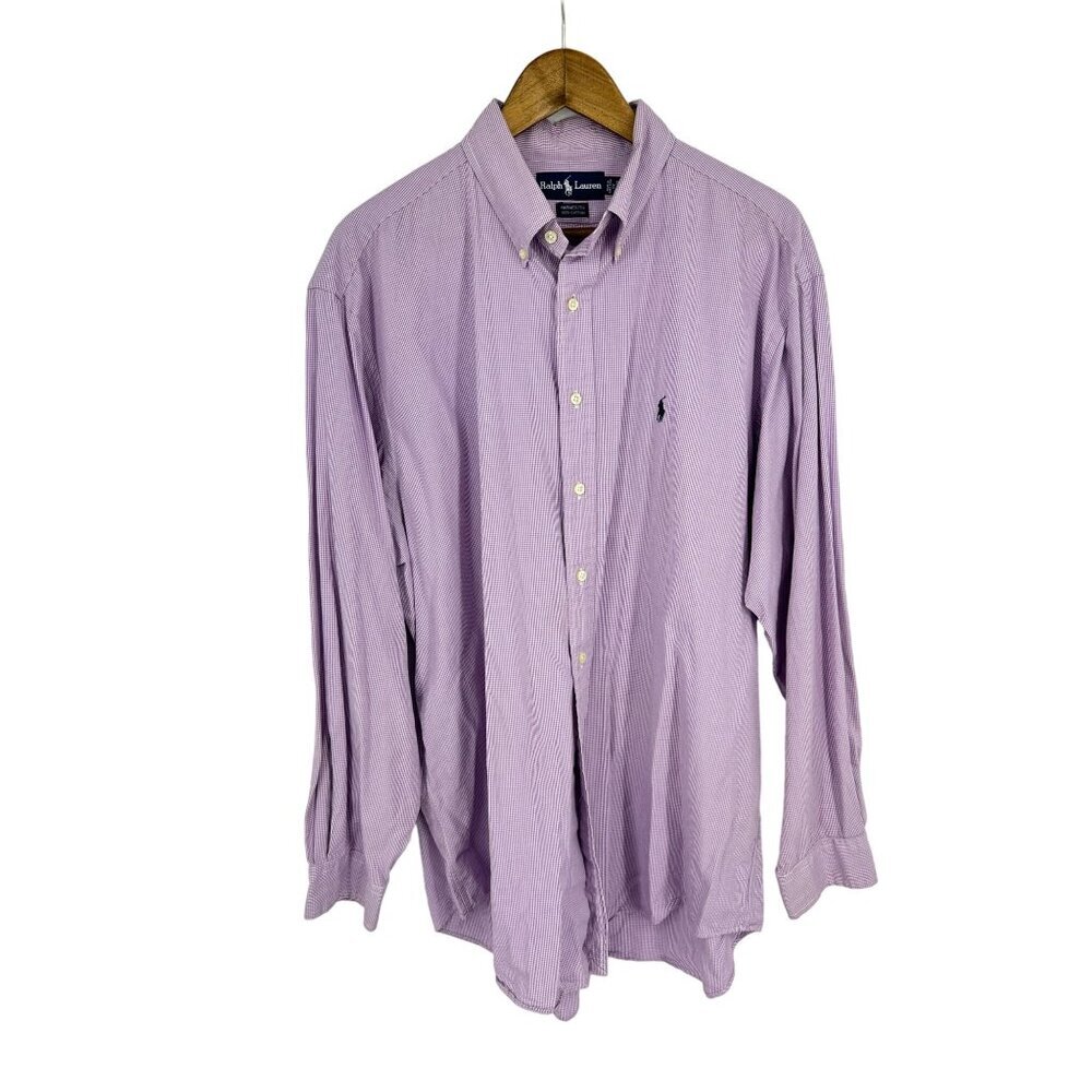 Ralph Lauren Yarmouth Long Sleeve Casual Button Down Shirt Size 17